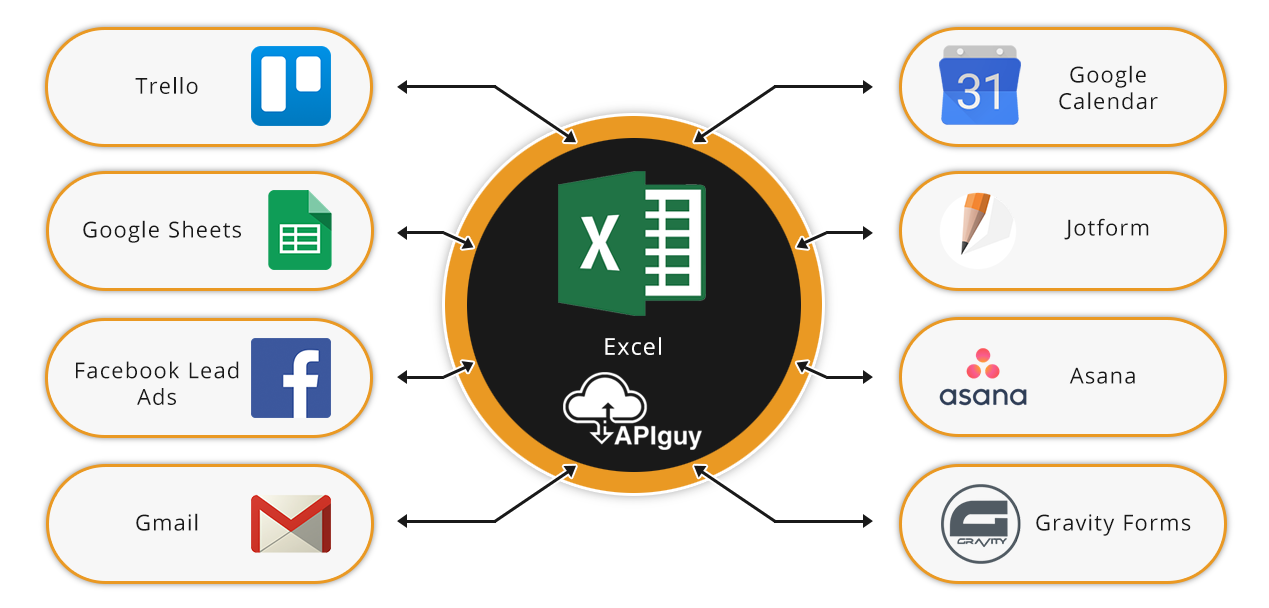 Excel software integration and automation with API Guy